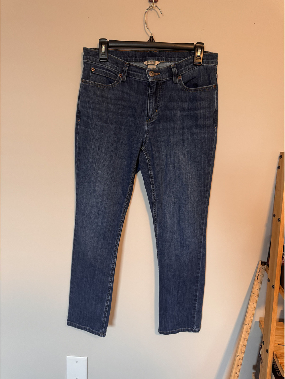 Duluth Trading Co Jeans Womens Dark Wash Straight Leg Denim Workwear Size 8